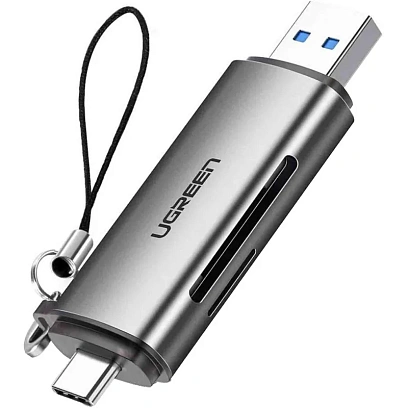Картридер UGREEN USB-C + USB-A 3.0 для карт памяти TF/SD (50706)