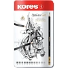 Набор карандашей чернографитных Kores GRAFITOS,трехгр.12 шт.(2Н-8В), 92162