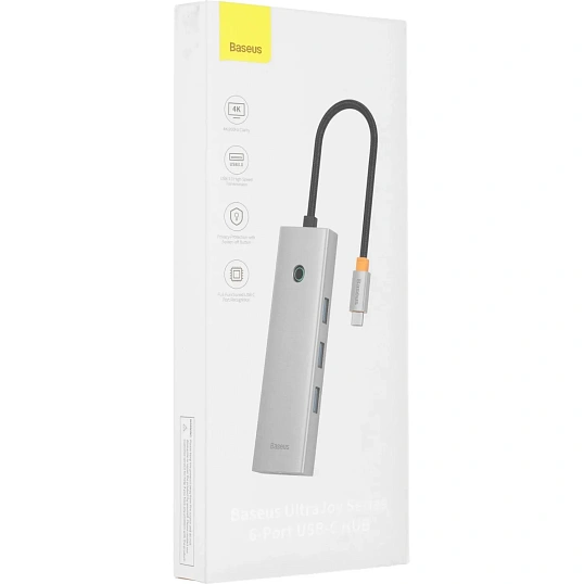 Разветвитель USB Baseus UltraJoy 6-Port Sp.Grey Type-C B00052807813-00
