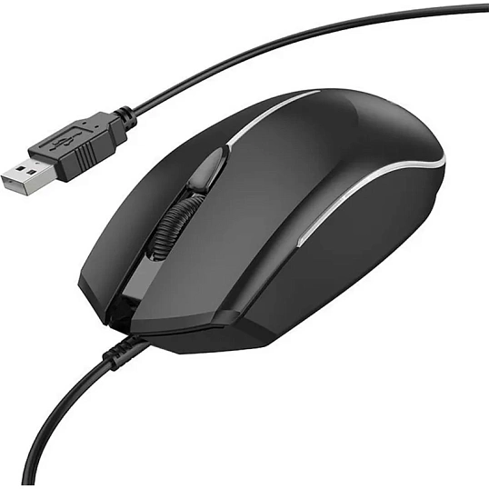 Мышь компьютерная BOROFONE BG10 Soaring игров/проводн/свет/черн (02745)