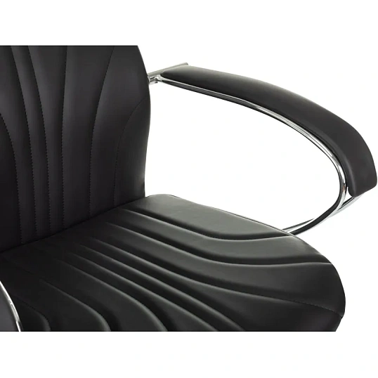 Кресло VB_EChair 655LT SL/TPU черный экокожа крестов. хром