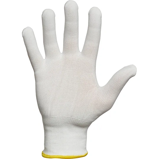 Перчатки защитные нейлоновые белые размер 10