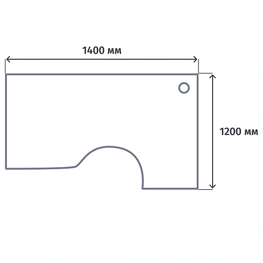 Стол эргономичный PT Арго А-204.60 левый орех гварнери