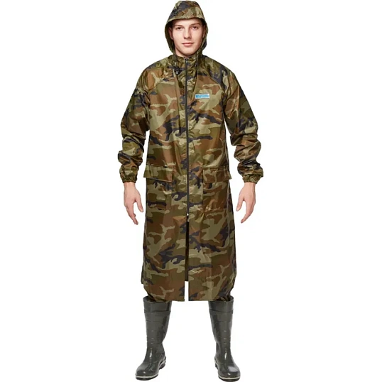 Плащ влагозащитный ПВХ Hunter зл.КМФ 44-46/170-176
