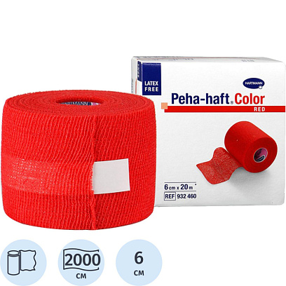 Бинт самофикс эласт 20м х 6см, красный, PEHA-HAFT