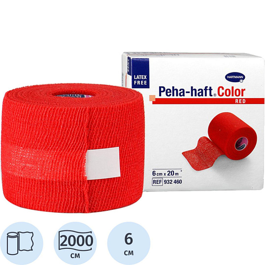 Бинт самофикс эласт 20м х 6см, красный, PEHA-HAFT