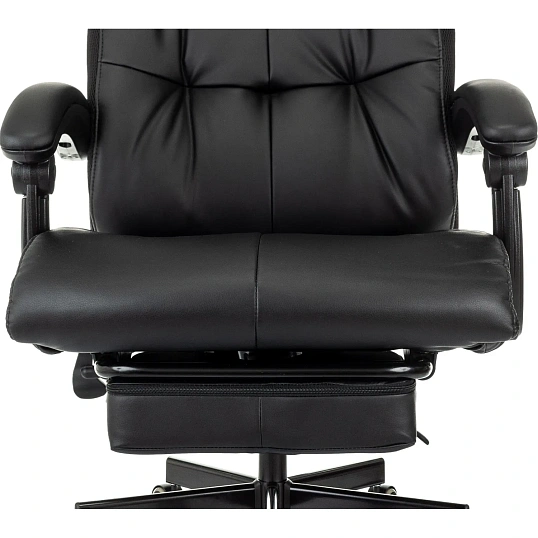 Кресло VB_EChair 624 PU PM черный эко.кожа  подст.для ног