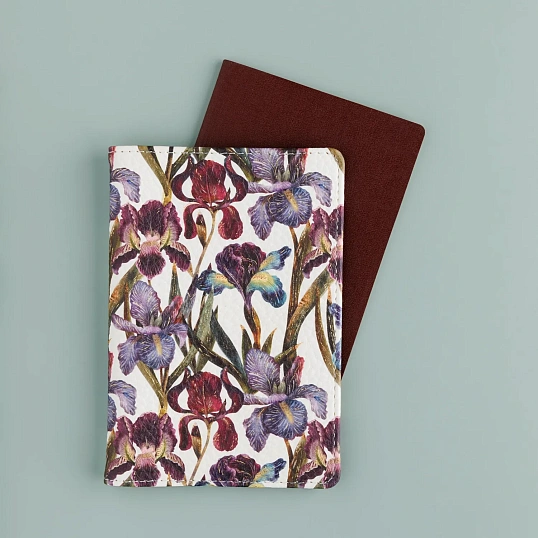 Обложка для паспорта FLORA.Ирисы 3-620/04