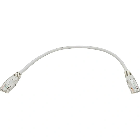 Патч-корд TWT TWT-45-45-0.3-GY UTP кат.5e, 0.3 м, серый