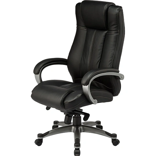 Кресло BN_Dp_Руководителя EChair-604 ML кожа черная, пластик