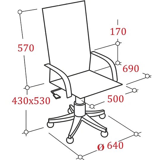 Кресло VB_Бюрократ CH Balance черный сетка/ткань крестов. металл черный