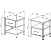 Тумба TI_прикроватная Комус Онега-13 с ящ.универс. 420х350х500, дуб вотан