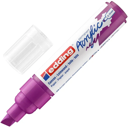Маркер акриловый Edding 5000/910.скош.нак. 5-10 мм. Цвет Ягодный