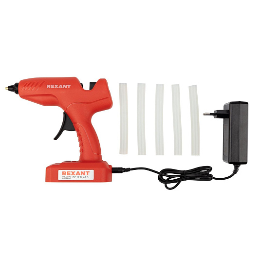 Пистолет клеевой аккумуляторный REXANT, 60Вт, d11 мм, 'ЭКСПЕРТ' (12-1553)