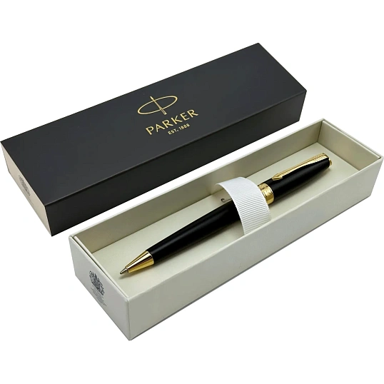 Ручка шариковая Parker Fusion Matte Black GT 1,0мм,кнопочн,синяя,9000034438