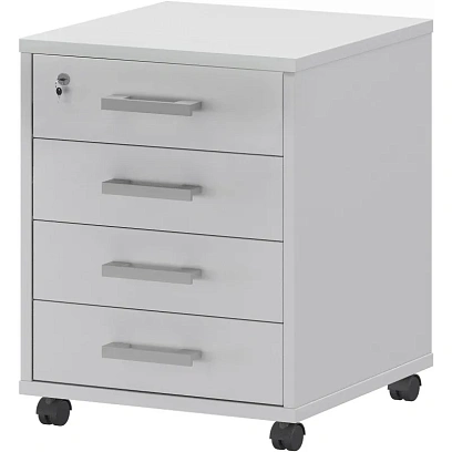 Тумба PT Арго . подкатная 4 ящика АТЛ-04 белый