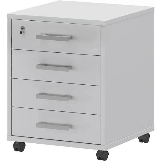 Тумба PT Арго . подкатная 4 ящика АТЛ-04 белый