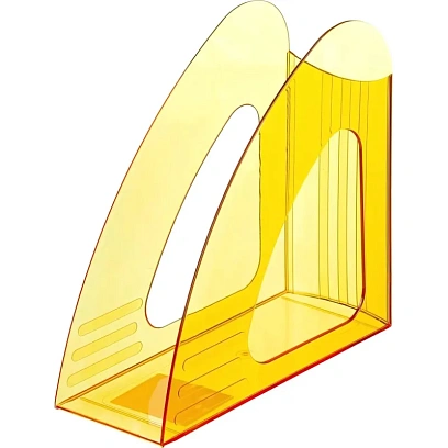 Лоток вертикальный Attache 90мм Bright Colours прозрачный желтый