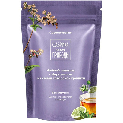 Чайный напиток Фабрика природы с бергамотом из семян татарской гречихи 45г