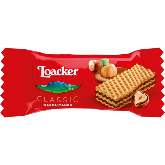 Вафли Loacker минис наполитанер, 3,2гx204шт/уп