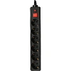 Сетевой фильтр Buro 600SH-1.8-B 1.8м (6 розеток) черный