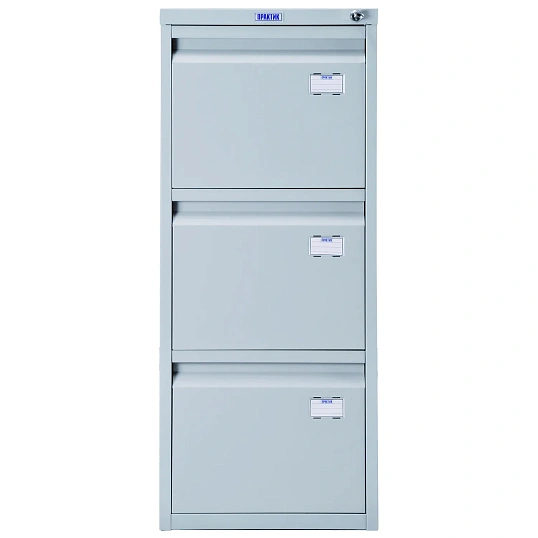 Картотека ПРАКТИК A-43 шкаф 3 секцион. А4, ц.замок, 408х485х995