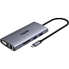 Разветвитель USB RAPOO 10в1 USB-C-PD+HDMI+USB+SD,TF+RJ45+VGA+A XD101-SGRY