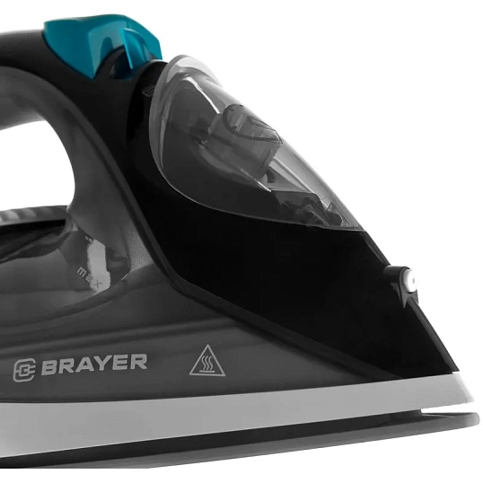 Утюг BRAYER BR4008,2400 Вт,керам,пар140 г/мин,антикапля,330 мл,верт.отпар