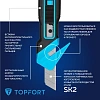 Нож универсальный мультифункц. TOPFORT 18мм блок.сист.,ABS+TPR,2 зап.лезв