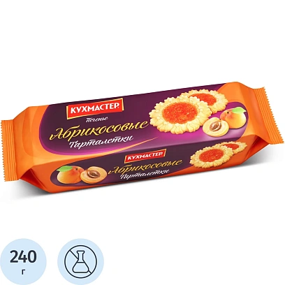Печенье Кухмастер Тарталетки абрикосовые, 240г