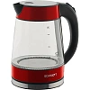 Чайник электрический SCARLETT SC-EK27G79, стекло, 2200Вт, 1.7л, красный