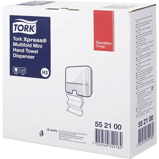 Диспенсер для полотенец лист.Tork Xpress Mini H2 552100 белый