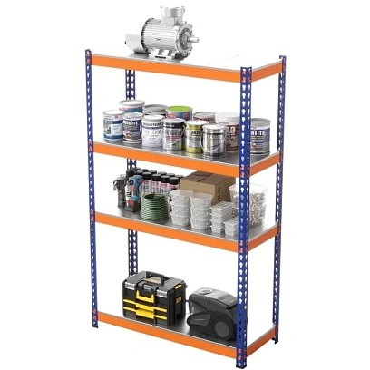 Стеллаж металлический ГТС_Профи-Т 2000x1240x455, Ярусы: 4 шт. оцинк. метал