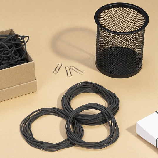 Резинка универсальная КОМУС 500г диам.60мм., 70% каучук, 30% латекс, чёрный