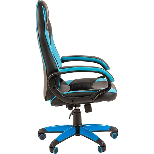 Кресло ТП 690 экокожа,черный/синий,пластик