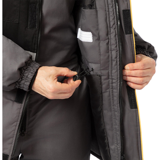 Куртка рабочая зимняя муж з43-КУ сер/чер (р.44-46) 182-188 (серия З)