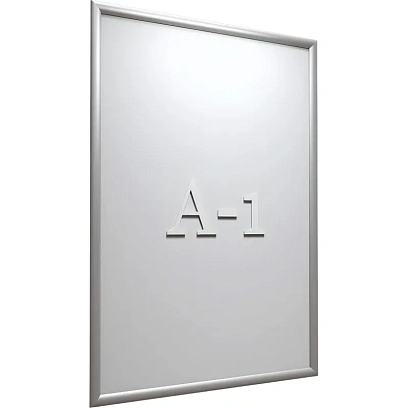 Рамка А1 Attache, алюм.клик-профиль 25 мм, настенная