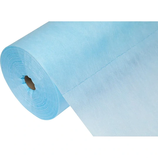 Простыня в рулоне 80х200, голубой (100шт/рул), спанбонд, пл.15, А1, 13076