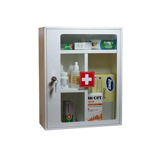 Аптечка металлическая Klesto G45/2 со стеклом