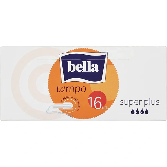 Тампоны Tampo Bella без аппликатора premium comfort Super Plus 16 шт/уп