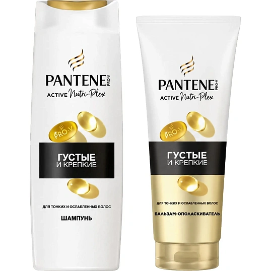 Подарочный набор PANTENE ProV Шамп Густ и креп250мл+Бальзам-ополаск 180мл