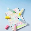 Набор текстовыделителей Deli EU628,скош.нак 1-4,5мм,6цв, не смаз.гелев.черн