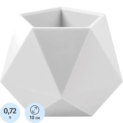 Кашпо Абремо (0,72л) Цв. Белый (Арт. КШ-1751)