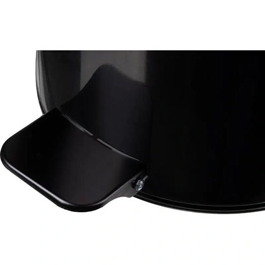 Ведро мусорное с педалью 20л стальное, черное, 250х400мм