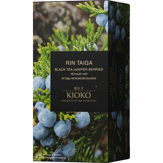 Чай черный Kioko Rin Taiga с ягодами можжевельника и травами 25пак x 2г
