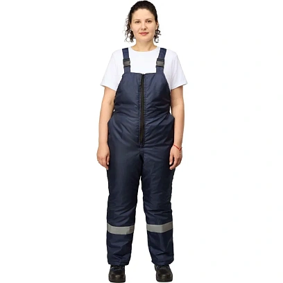 Полукомбинезон рабочий зимний женский з46-ПК синий (р.64-66) 170-176