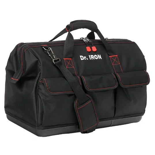 Сумка для инструмента с пластиковым дном с ремнем 51х26х39 Dr.IRON (DR1029)