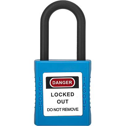 Замок безопасности диэлектрический h=38 мм d=6 мм (Синий)(BD-G11UKD)