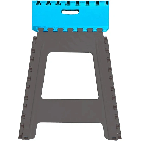 Стремянка -табурет пластик большая складная Color-X серо-голубая