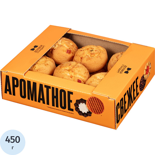 Печенье сдобное Деловой Стандарт творожное с цукатами, 450г